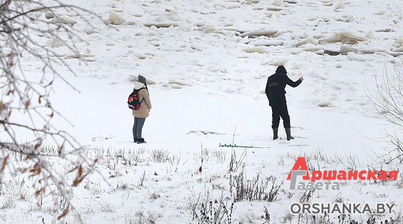 лёд, тонкий лед, днепр, орша, оршанский район, зима